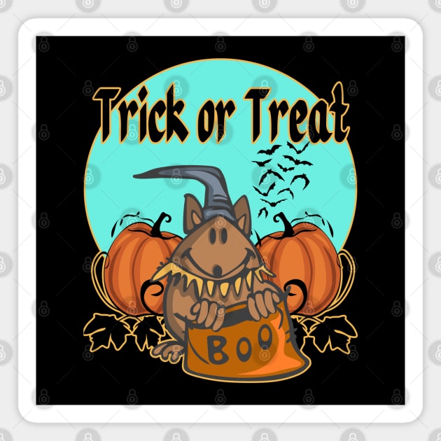 Halloween Hamster trick or treater Magnet by AuburnQuailart